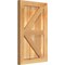 Ekena Millwork Framed Board-n-Batten Shutters w/Z-Bar, Rough Sawn Western Red Cedar, 16 1/8W x 25H, PR RBF06Z16X025RWR - alternate 2